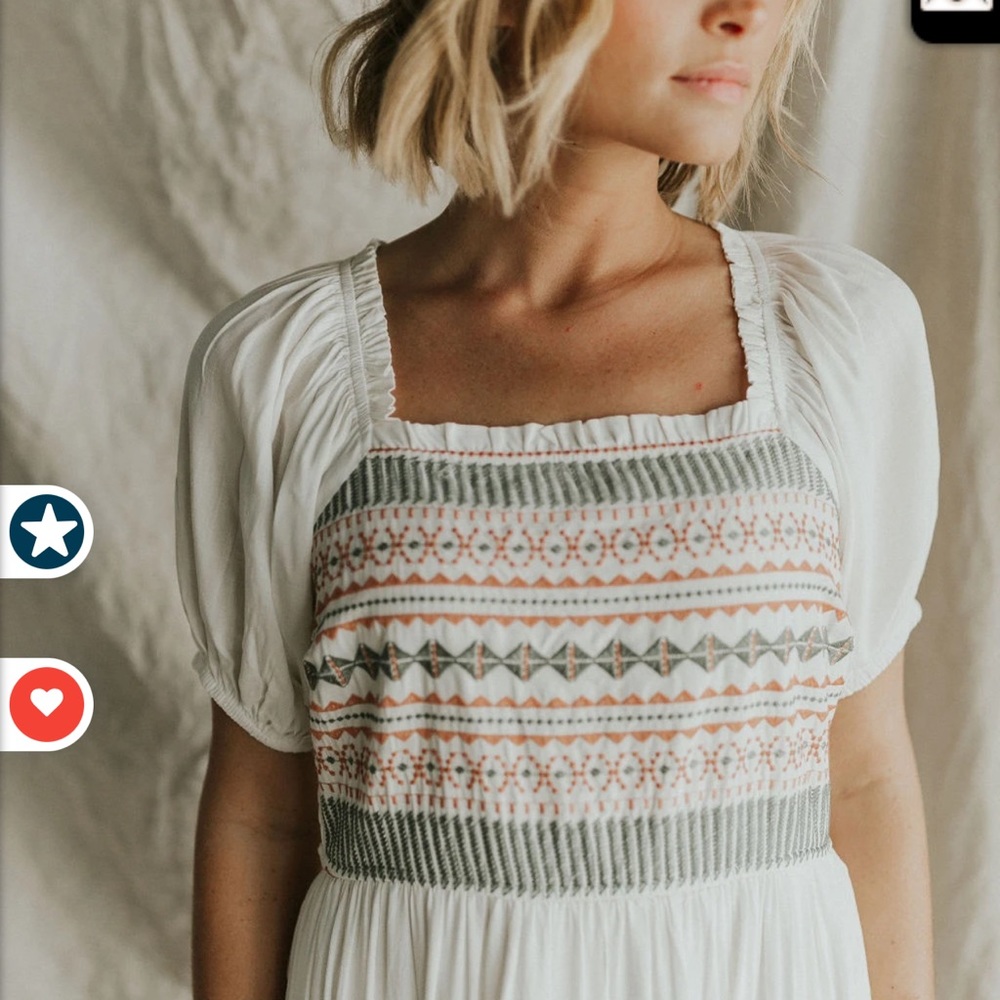 Karolina Embroidered Midi in Ivory - Picture 3 of 9